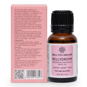 Bella Vita Organic Belly Drops Menstrual Pain Relief Navel Oil - Distacart