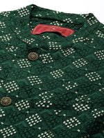 Thumbnail for House of Pataudi Men Sequinned Rozana Kurta with Pyjamas - Distacart