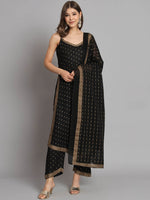 Thumbnail for Kalini Geometric Printed Straight Kurta with Palazzos & Dupatta - Distacart