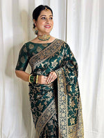 Thumbnail for Kalini Floral Woven Design Banarasi Saree - Distacart