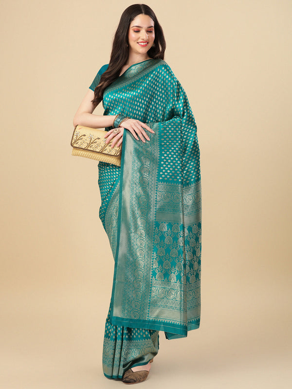 Kalini Ethnic Motif Woven Design Zari Art Silk Banarasi Saree - Distacart