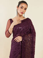Thumbnail for Soch Sequinned Embellished Saree - Distacart