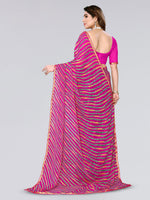 Thumbnail for Kalini Leheriya Zari Poly Chiffon Leheriya Saree - Distacart