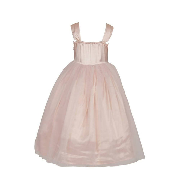 Asmaani Baby Girl's Beige Color Satin A-Line Maxi Full Length Dress (AS-DRESS_22029) - Distacart