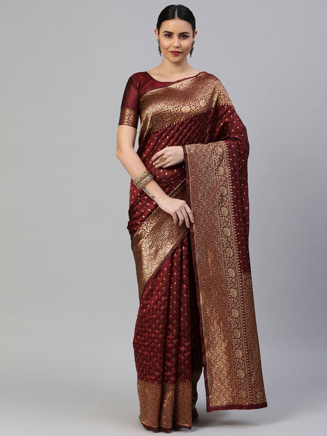 Kalini Ethinic Woven Design Zari Banarasi Saree - Distacart