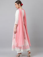 Thumbnail for Khushal K Ethnic Motifs Printed Mirror Work Kurta with Palazzos & With Dupatta - Distacart