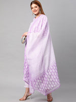 Thumbnail for Kalini Women Purple Floral Printed Kurta with Trousers & With Dupatta - Distacart