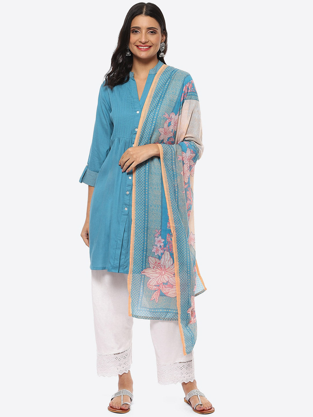 Biba Women Straight Kurta with Salwar & Dupatta - Distacart