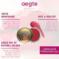Thumbnail for Aegte Organics Beetroot Lip and Cheek Tint Balm (Rosy Pink) benefits