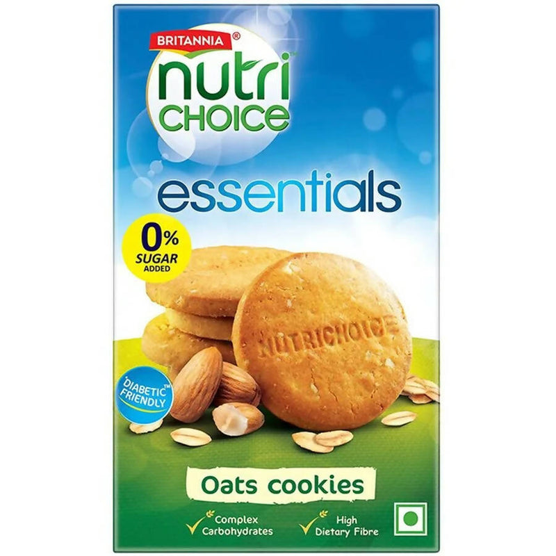 Britannia NutriChoice Essentials Oats Cookies - No Added Sugar - Distacart