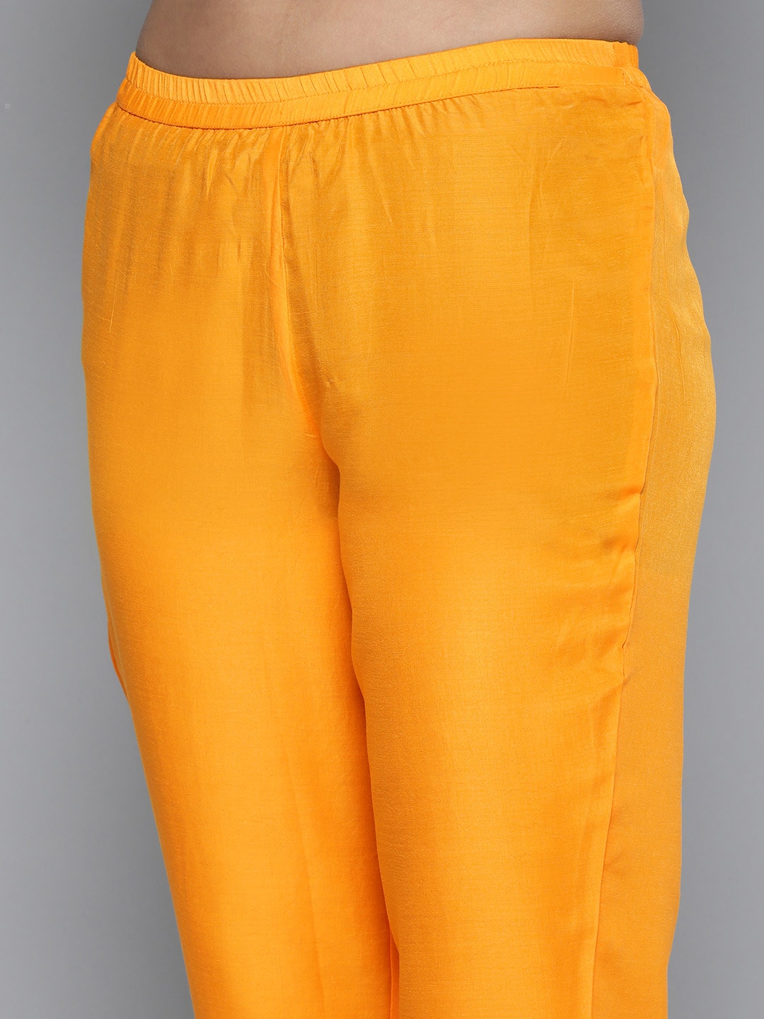 HERE&NOW Women Yellow Embroidered Kurta with Trousers & With Dupatta - Distacart