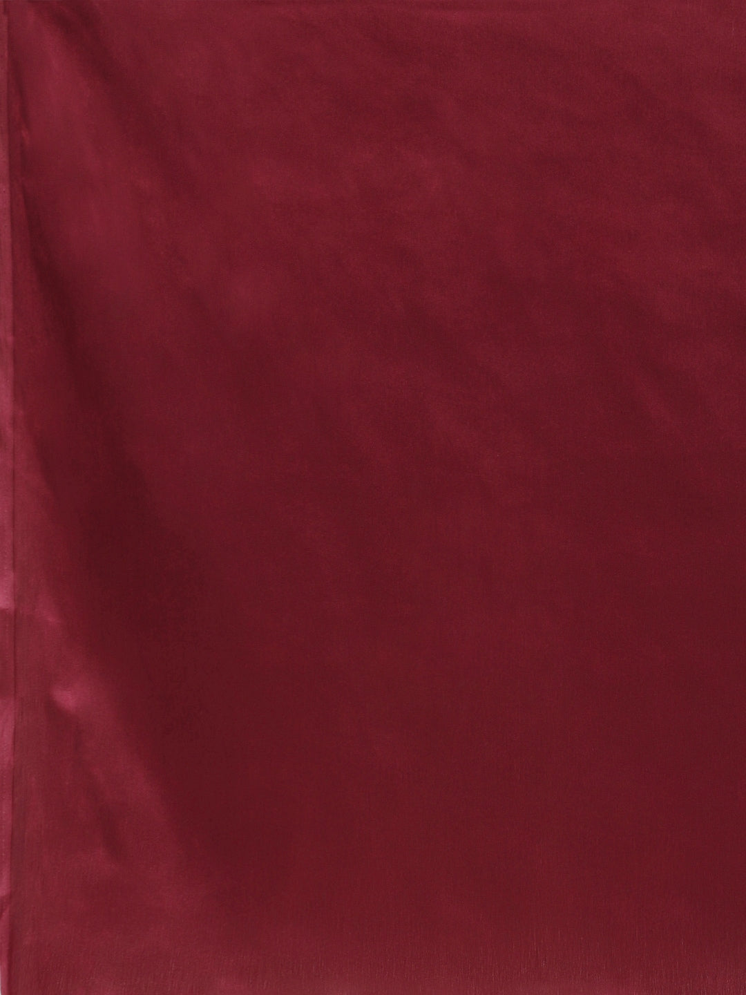 Mitera Maroon Solid Satin Saree - Distacart