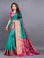 Thumbnail for Kalini Ethnic Motifs Zari Jute Silk Banarasi Saree - Distacart