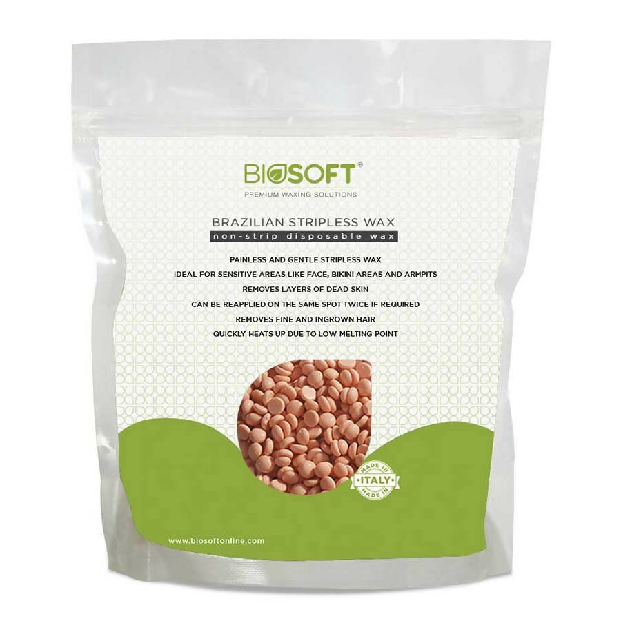 Biosoft Brazillian Stripless Wax - Rose - Distacart