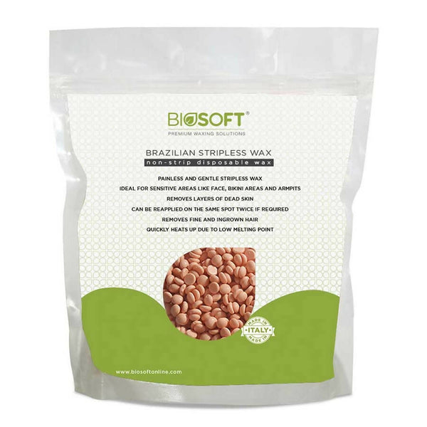Biosoft Brazillian Stripless Wax - Rose - Distacart