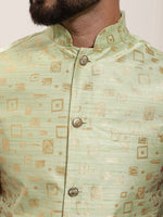 Thumbnail for Sojanya Men Maroon Solid Kurta Set & Nehru Jacket - Distacart