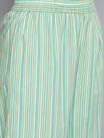 Thumbnail for HERE&NOW Women Off White Ethnic Motifs Printed Pure Cotton Kurta with Palazzos & With Dupatta - Distacart
