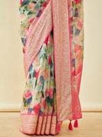 Thumbnail for Soch Floral Zari Organza Saree - Distacart