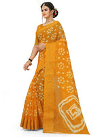 Thumbnail for Kalini Bandhani Zari Art Silk Half and Half Mysore Silk Saree - Distacart