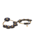 Thumbnail for Shoshaa Black Floral Drop Earrings - Distacart