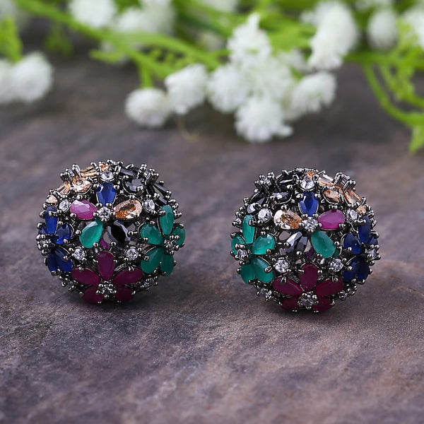Shoshaa Multicoloured Circular Studs - Distacart
