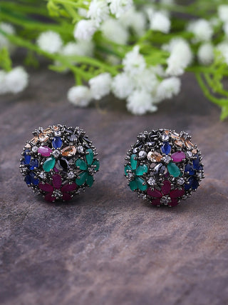 Shoshaa Multicoloured Circular Studs - Distacart
