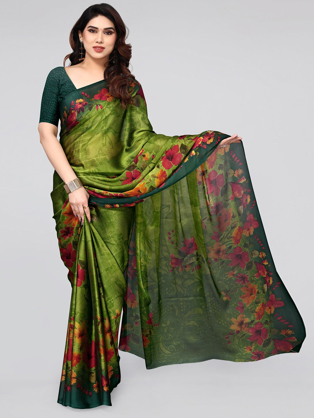 Kalini Floral Printed Saree - Distacart