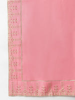 Thumbnail for Khushal K Women Pink & Golden Ethnic Motifs Printed Kurta with Trousers & Dupatta - Distacart