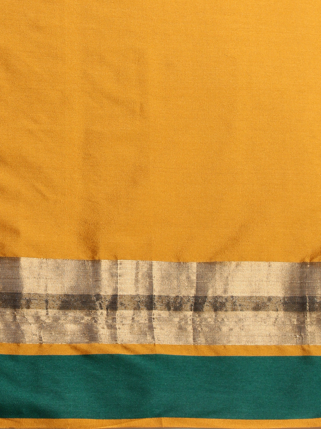 Saree Mall Mustard Yellow & Green Solid Saree - Distacart