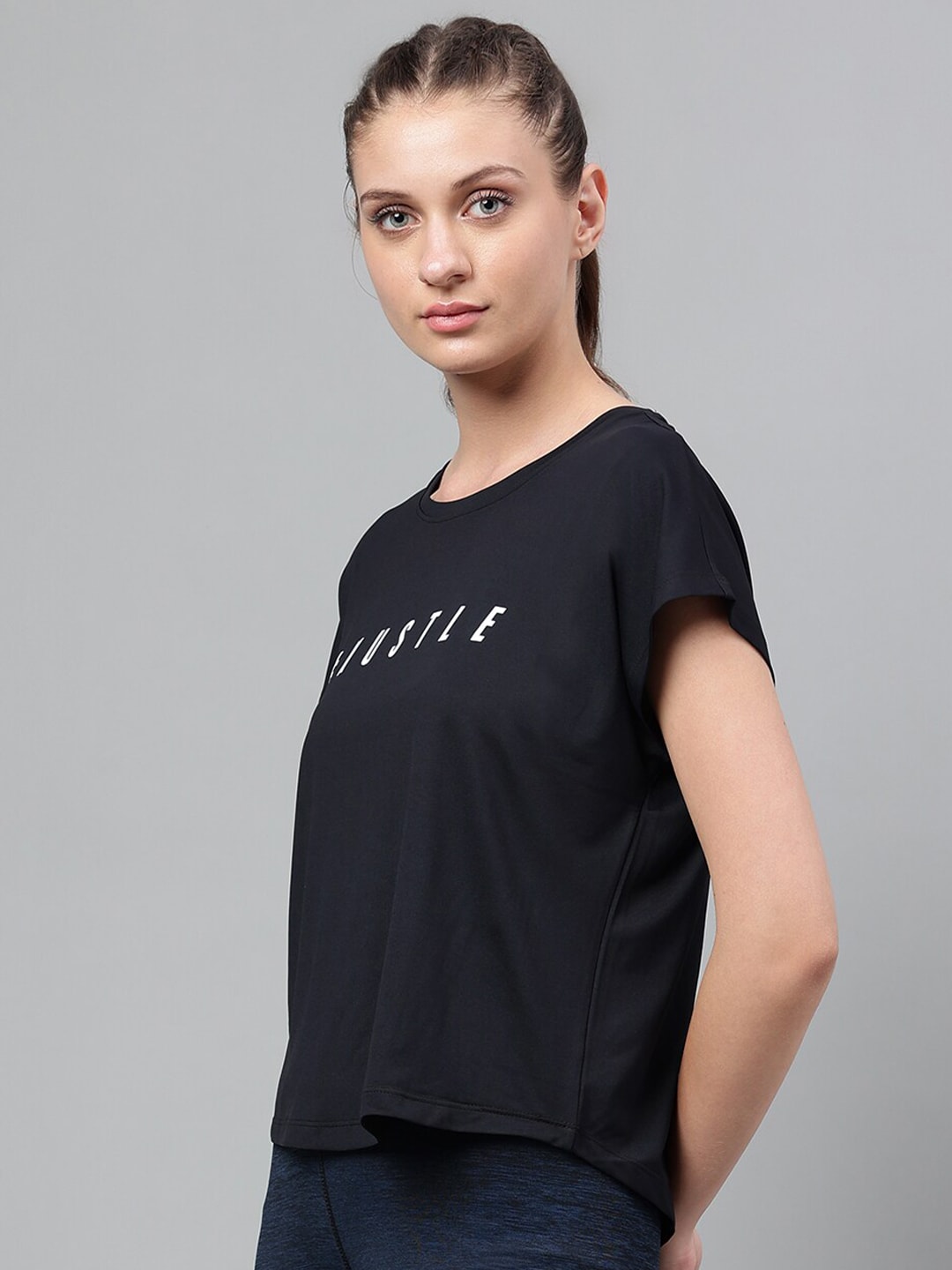 MKH Typography Printed Extended Sleeves Dri-FIT Relaxed Fit T-shirt - Distacart