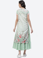 Thumbnail for Biba Women Green Floral Anarkali Kurta - Distacart