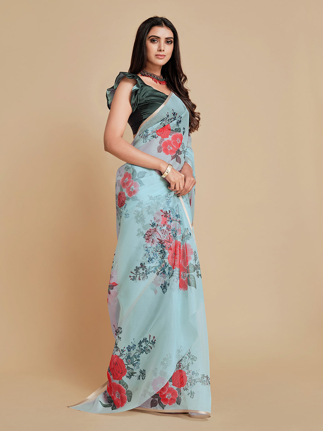 Sangria Women Blue Sarees - Distacart