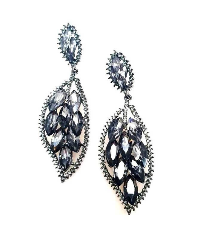 Bling Accessories Handmade Statement Leaf Earrings - Distacart