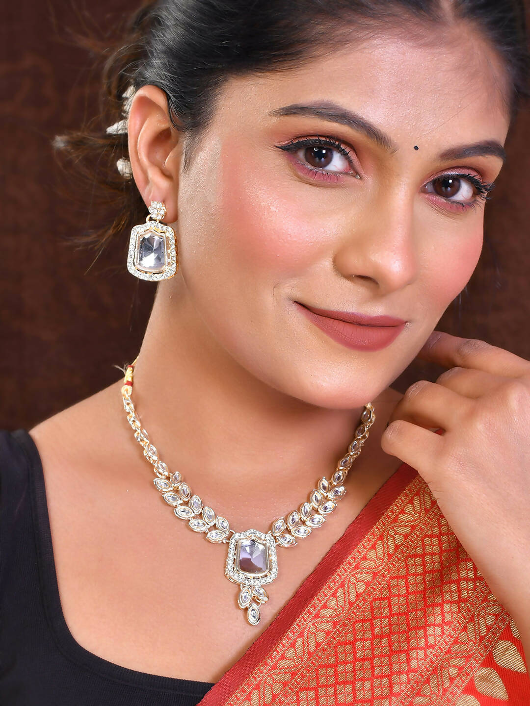 VOJ Women Silver Color stainless steel Jewellery Set - Distacart