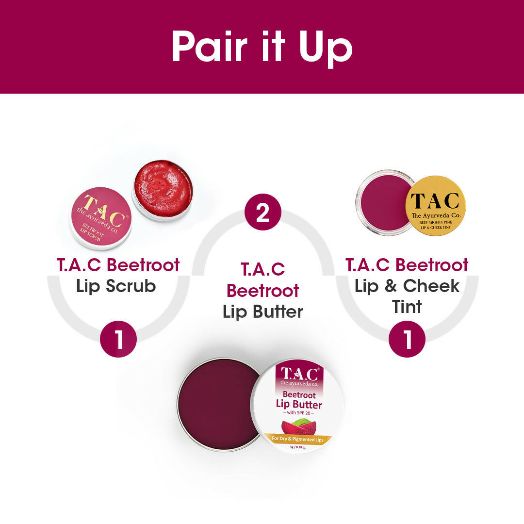 TAC - The Ayurveda Co. Beetroot Lip Balm - Distacart