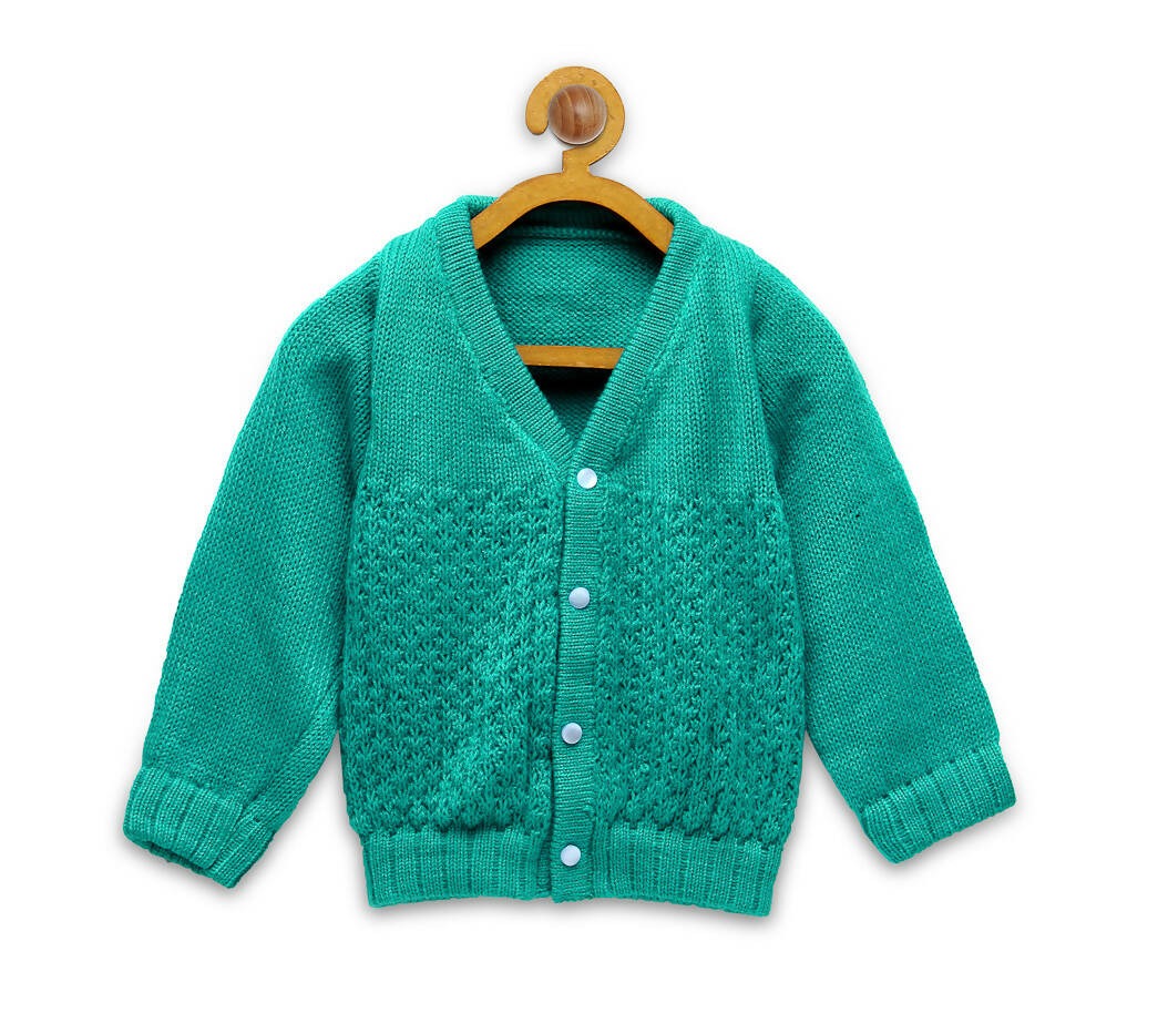 Chutput Kids Cute Green Coloured Solid Pullover Sweater - Distacart