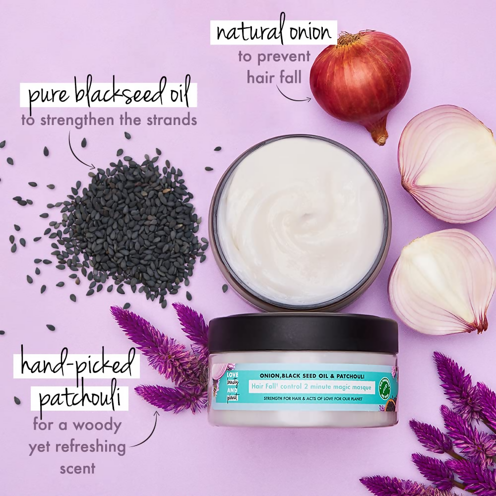 Love Beauty And Planet Onion Black Seed & Patchouli Hair Mask - Distacart