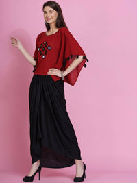 Thumbnail for Women Republic Maroon Cotton Kaftan With Dhoti - Distacart