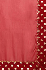 Thumbnail for Janasya Women's Red Poly Georgette Printed Saree With Blouse Piece