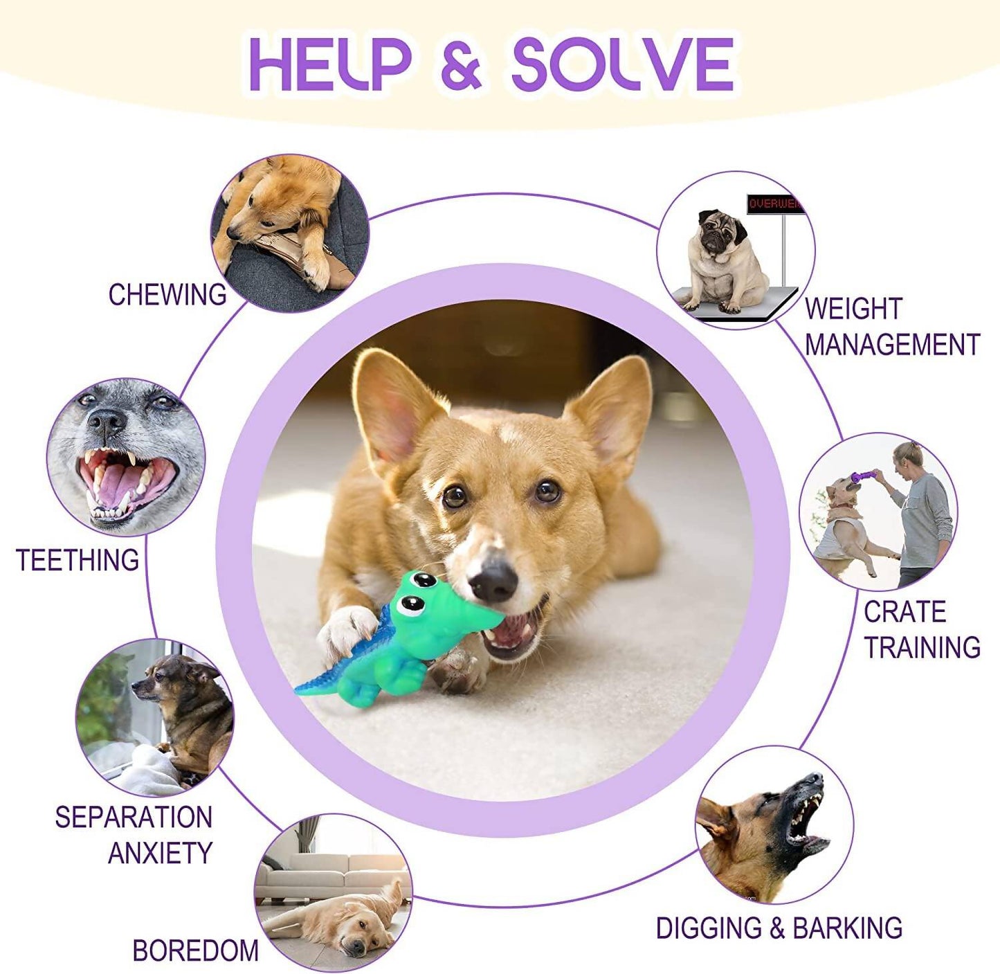 Sage Square Durable Interactive Dog Squeaky Crocodile Toy (Random Color) - Distacart
