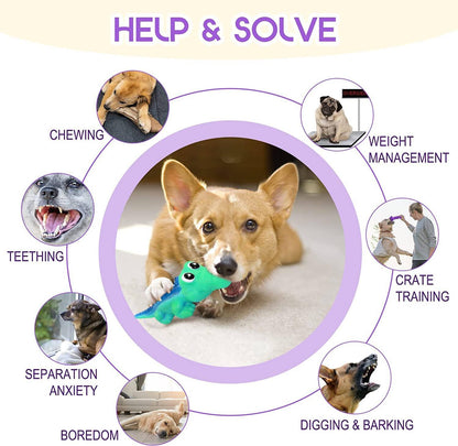 Sage Square Durable Interactive Dog Squeaky Crocodile Toy (Random Color) - Distacart