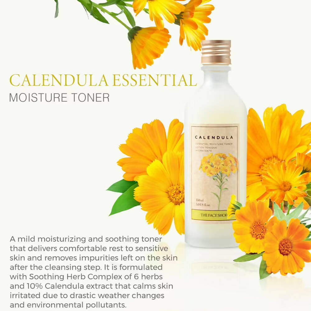 The Face Shop Calendula Essential Moisture Toner - Distacart