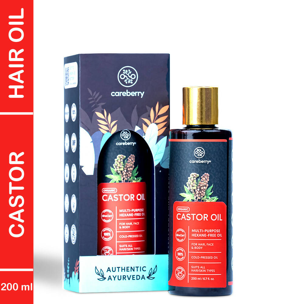 Careberry Organic Hexane-Free Organic Castor Oil For Hair, Face & Body - Distacart