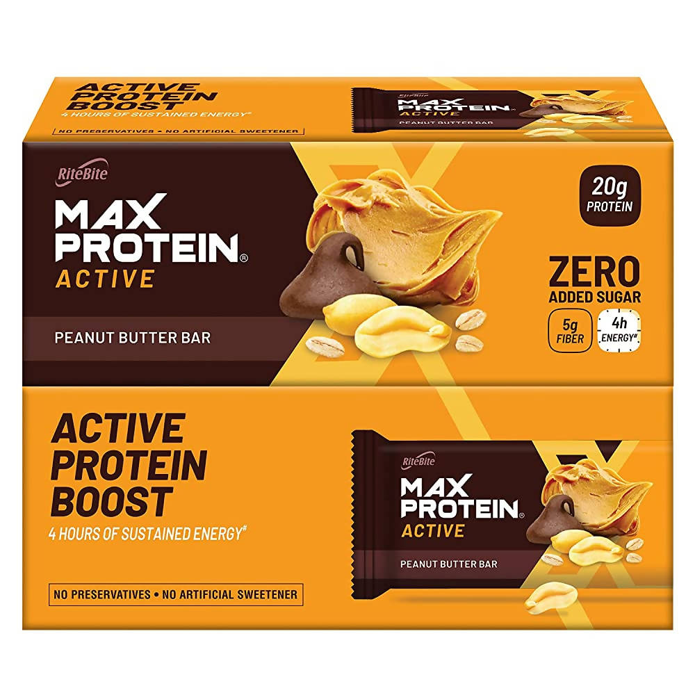 RiteBite Max Protein Active Peanut Butter Bar - Distacart