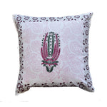 Thumbnail for The Decor Nook Pink Cactus Print With Dark Brown Border Cushion Cover - Distacart