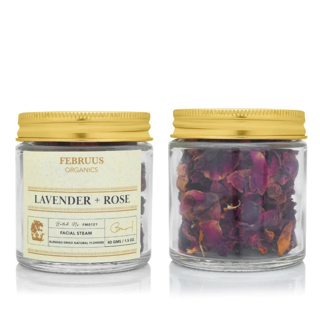 Februus Organics Facial Steam Dried Flower With Extract of Lavender & Rose - Distacart