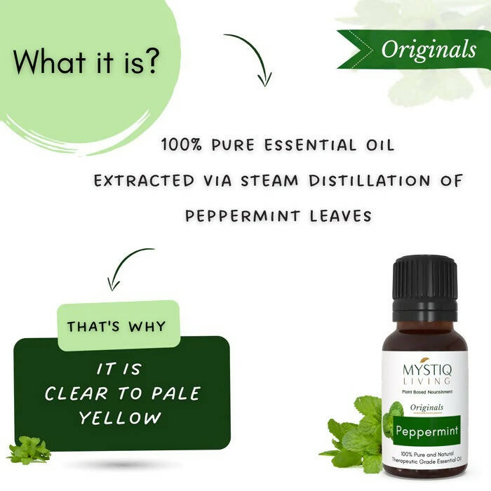 Mystiq Living Originals Peppermint Essential Oil - Distacart