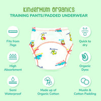 Thumbnail for Kindermum Cotton Padded Pull Up Training Pants/ Padded Underwear For Kids-Autumn Animals Set of 2 pcs - Distacart