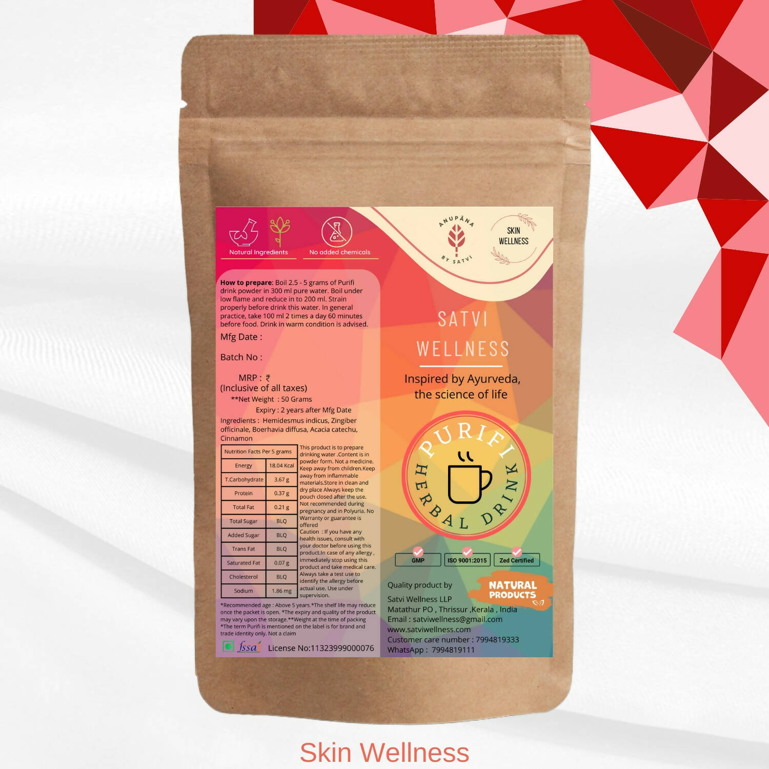 Satvi Wellness Purifi - Herbal Drink Mix - Distacart