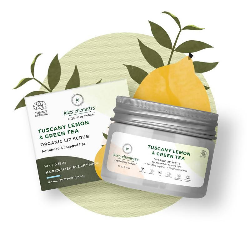 Juicy Chemistry Tuscany Lemon & Green Tea Lip Scrub - Distacart